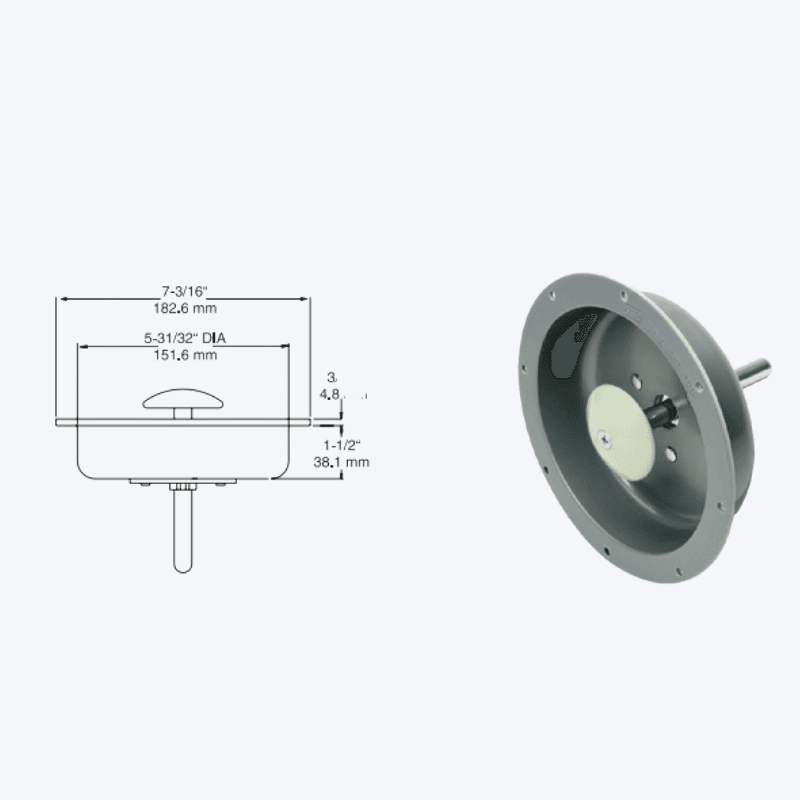 Push Rod, 4 Inch Recessed