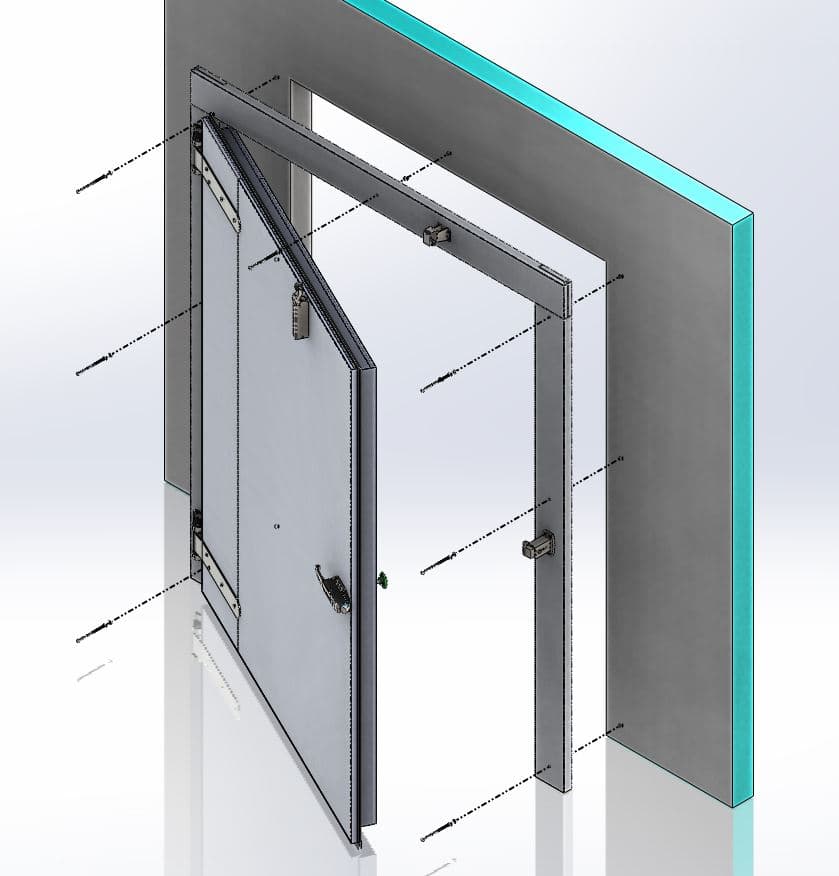 Replacement walk-in cooler door