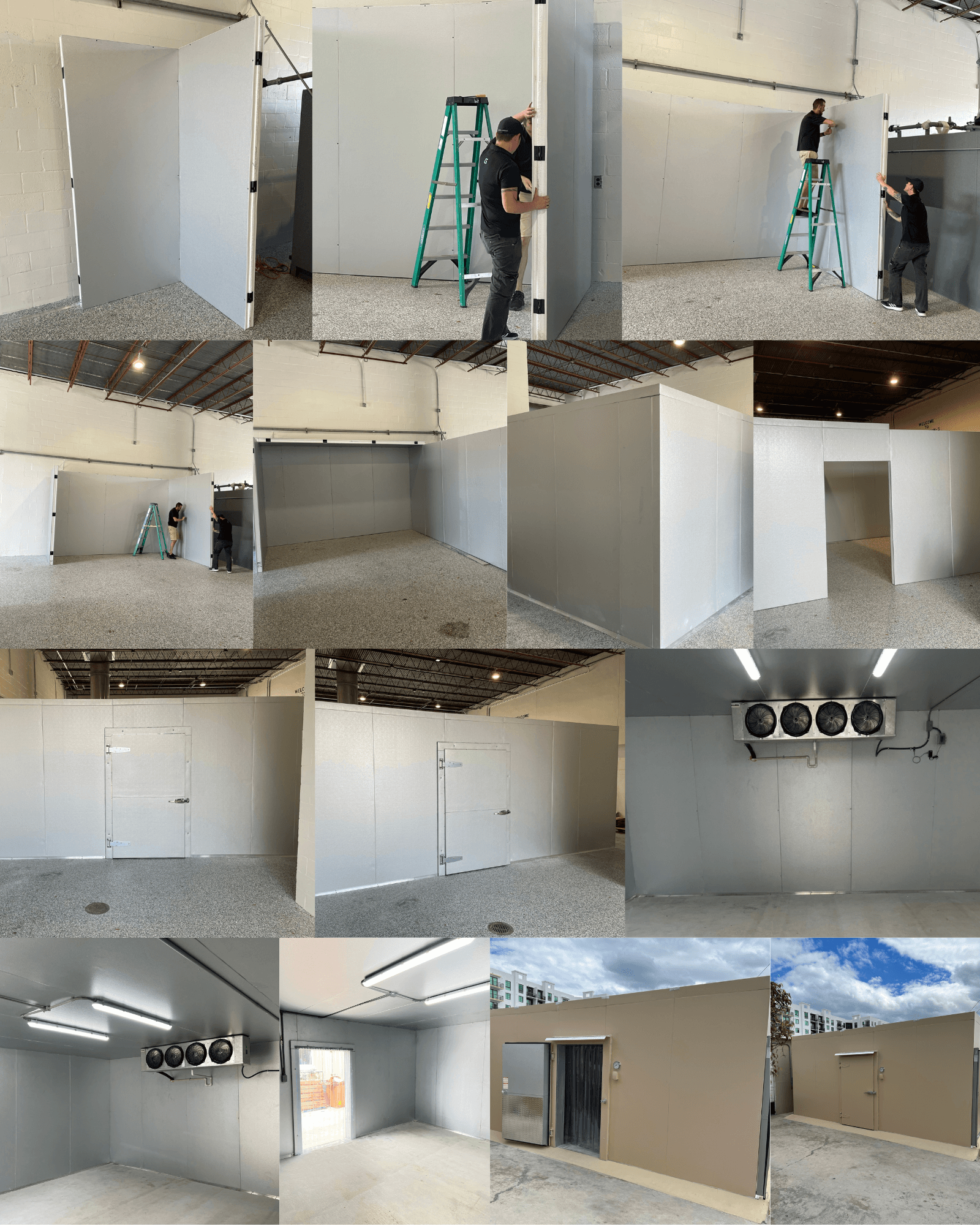 Custom walk-in cooler and freezer door installations